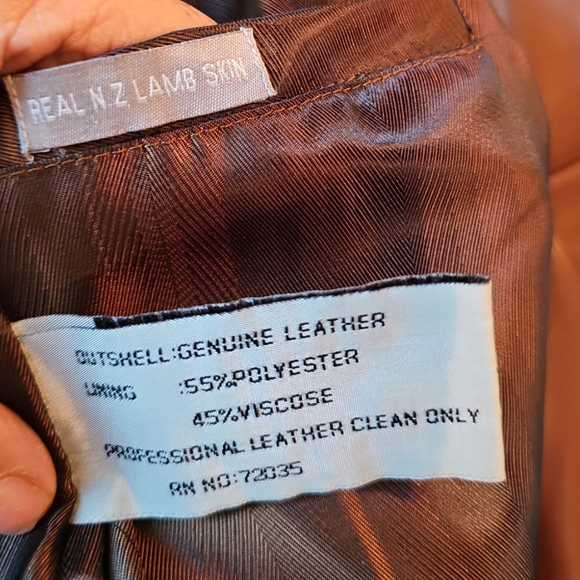 Vintage Juliet Michelle Adler Genuine Leather LAMB Jacket  Button Up RARE - Picture 10 of 10